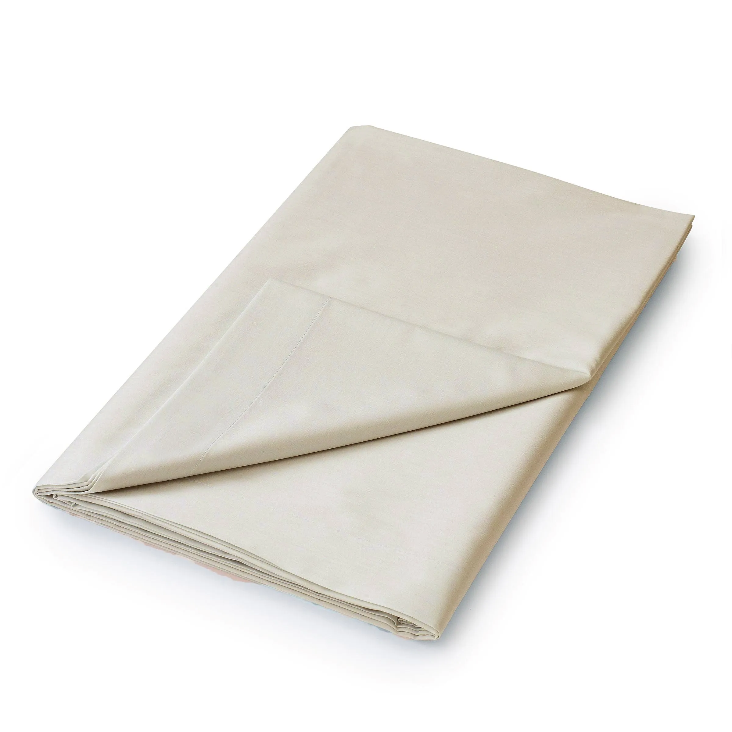 200 Thread Count 100% Cotton Percale Flat Sheet - Stone