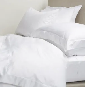 200 Thread Count Oxford Cotton Rich Percale Duvet Cover Set - White