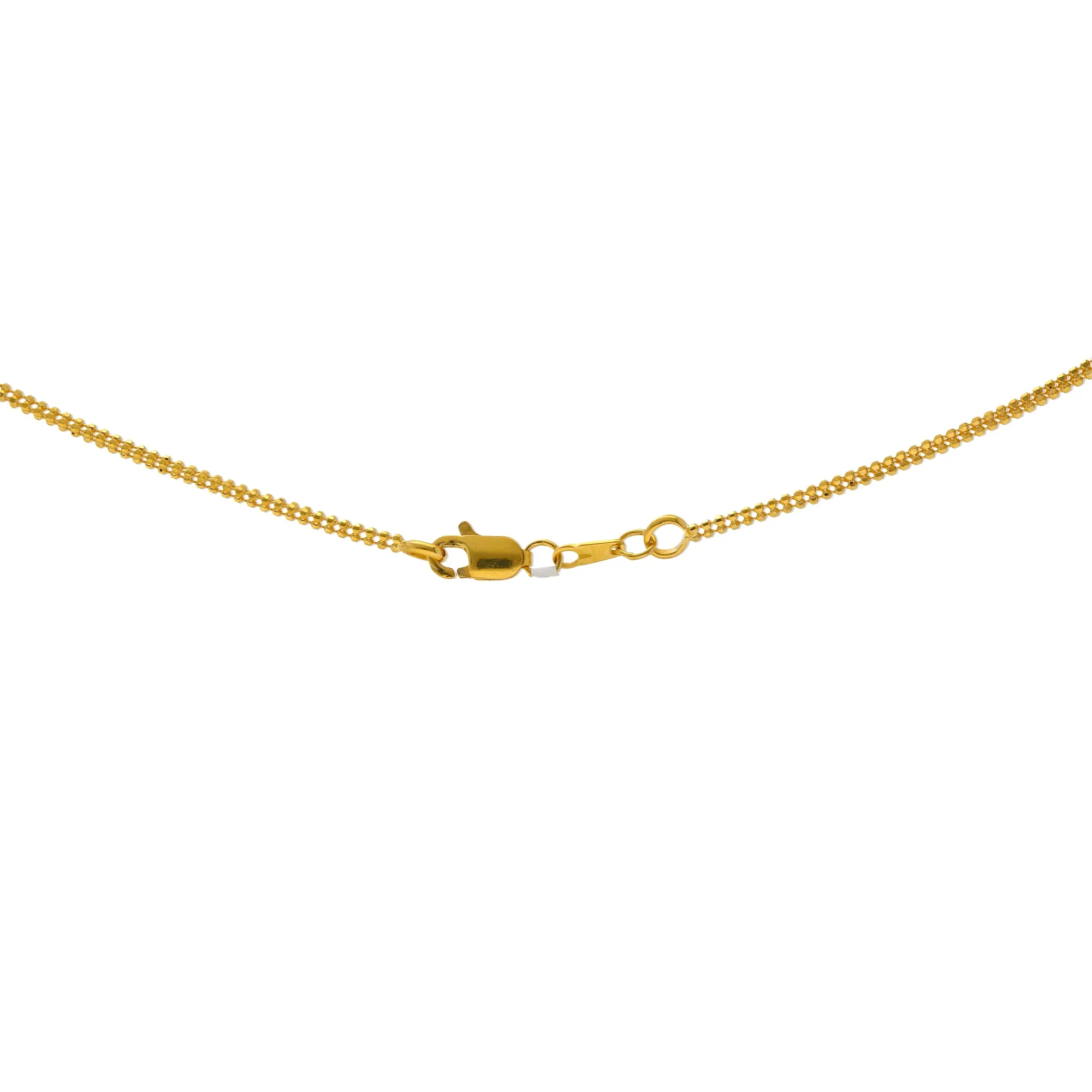 22K Yellow Gold 1mm Beaded Chain (9.3gm)