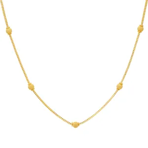 22K Yellow Gold 1mm Beaded Chain (9.3gm)