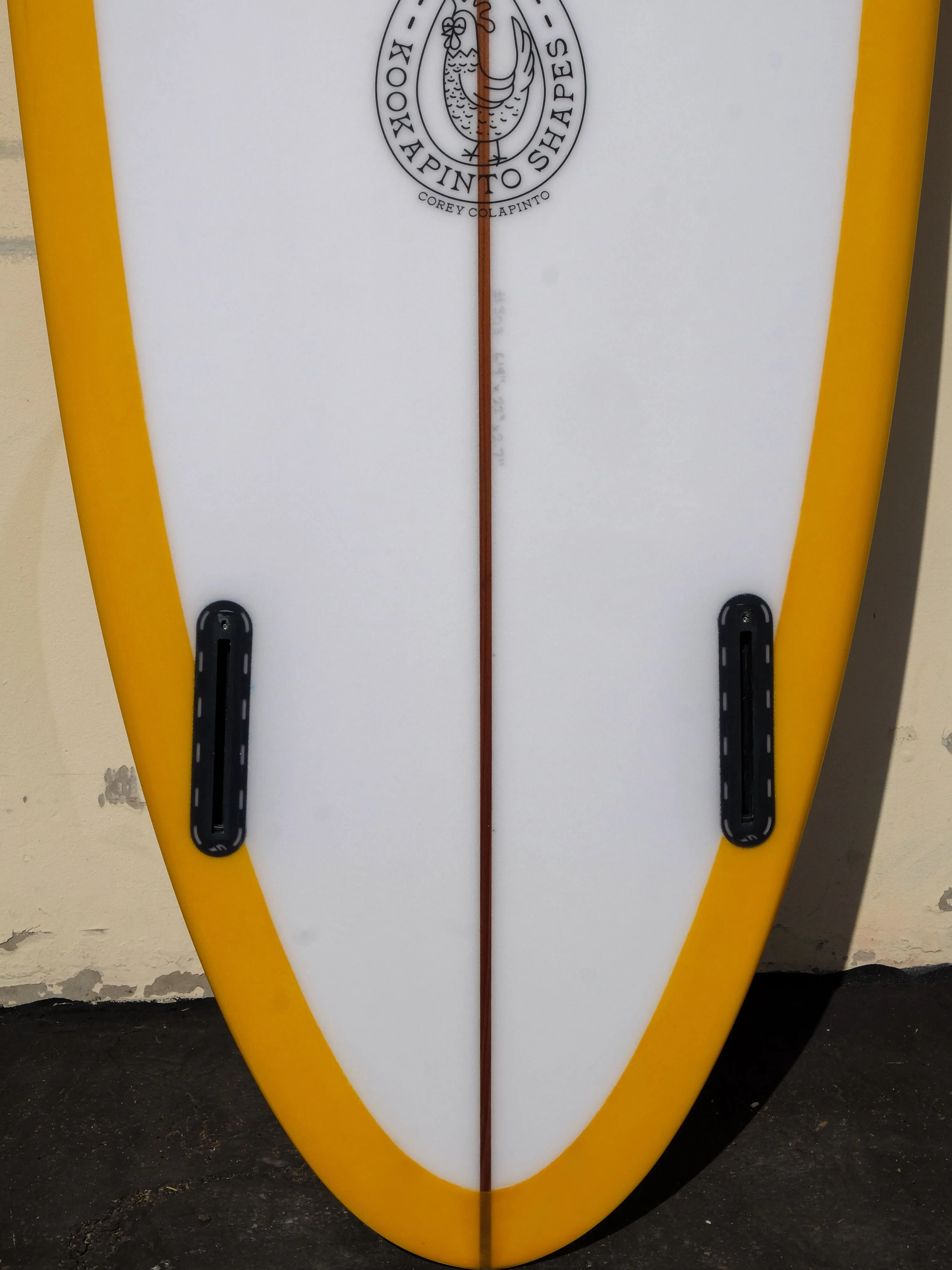 6'9" Thick Twin Mango Deck Tint Surfboard