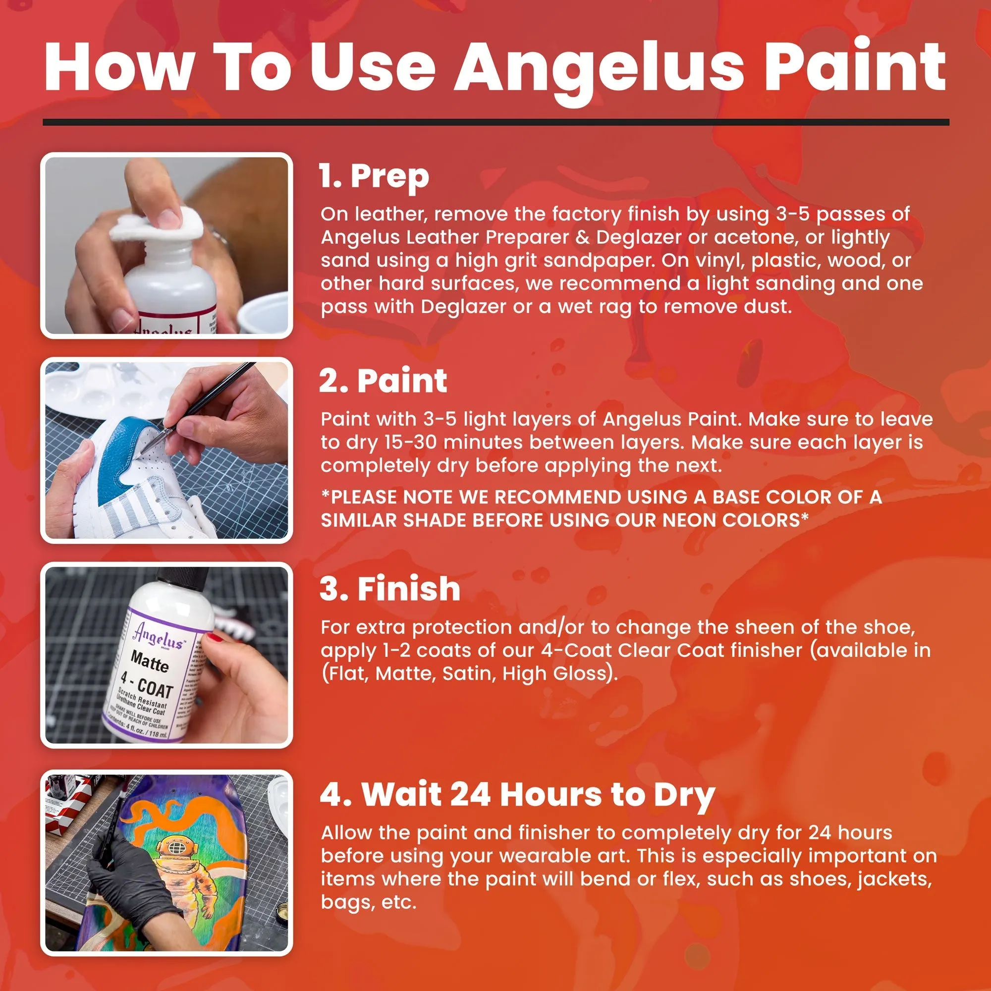 Angelus 12 Color Paint Bundle