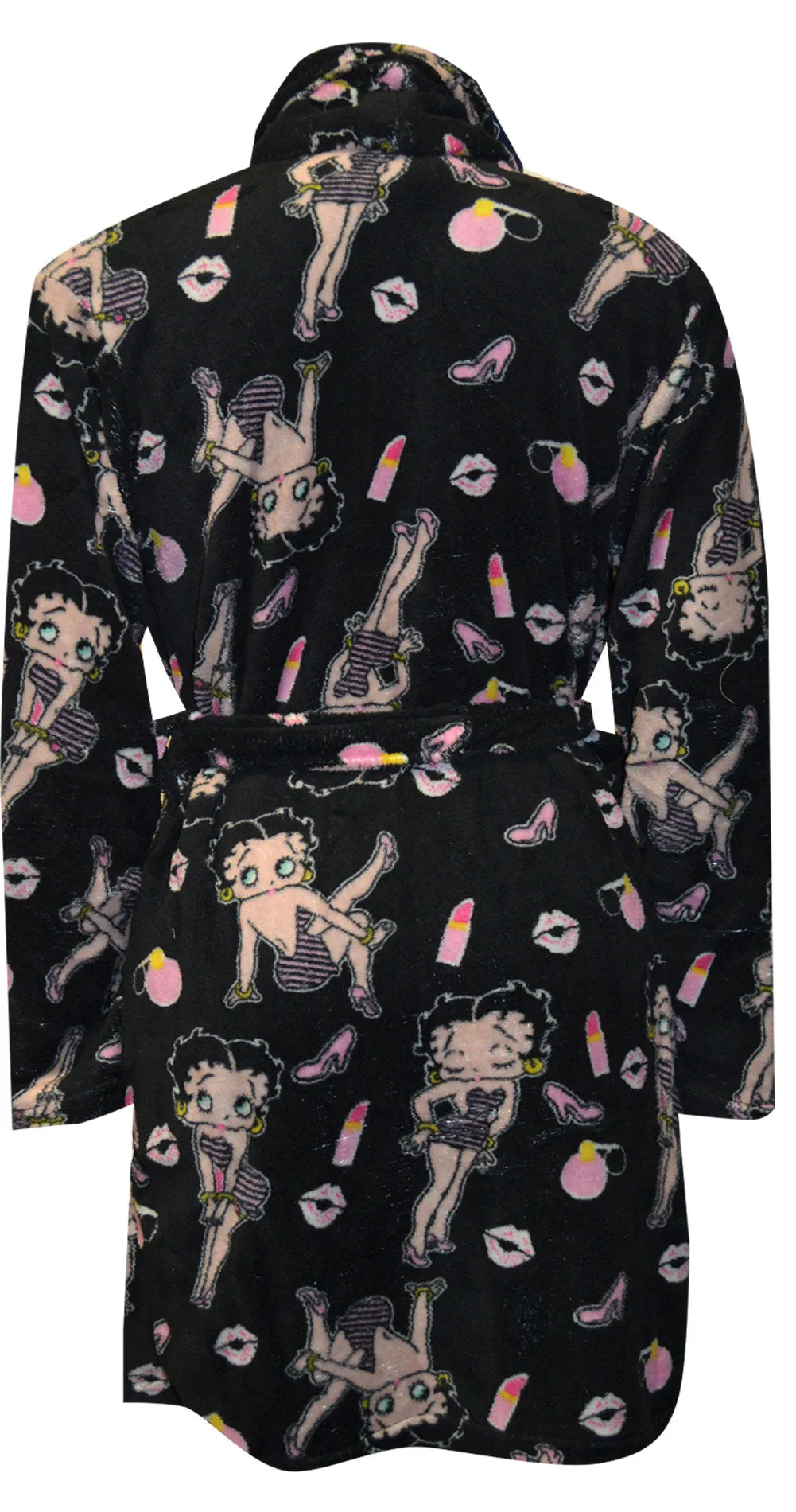 Betty Boop Black Super Soft Plus Size Plush Robe