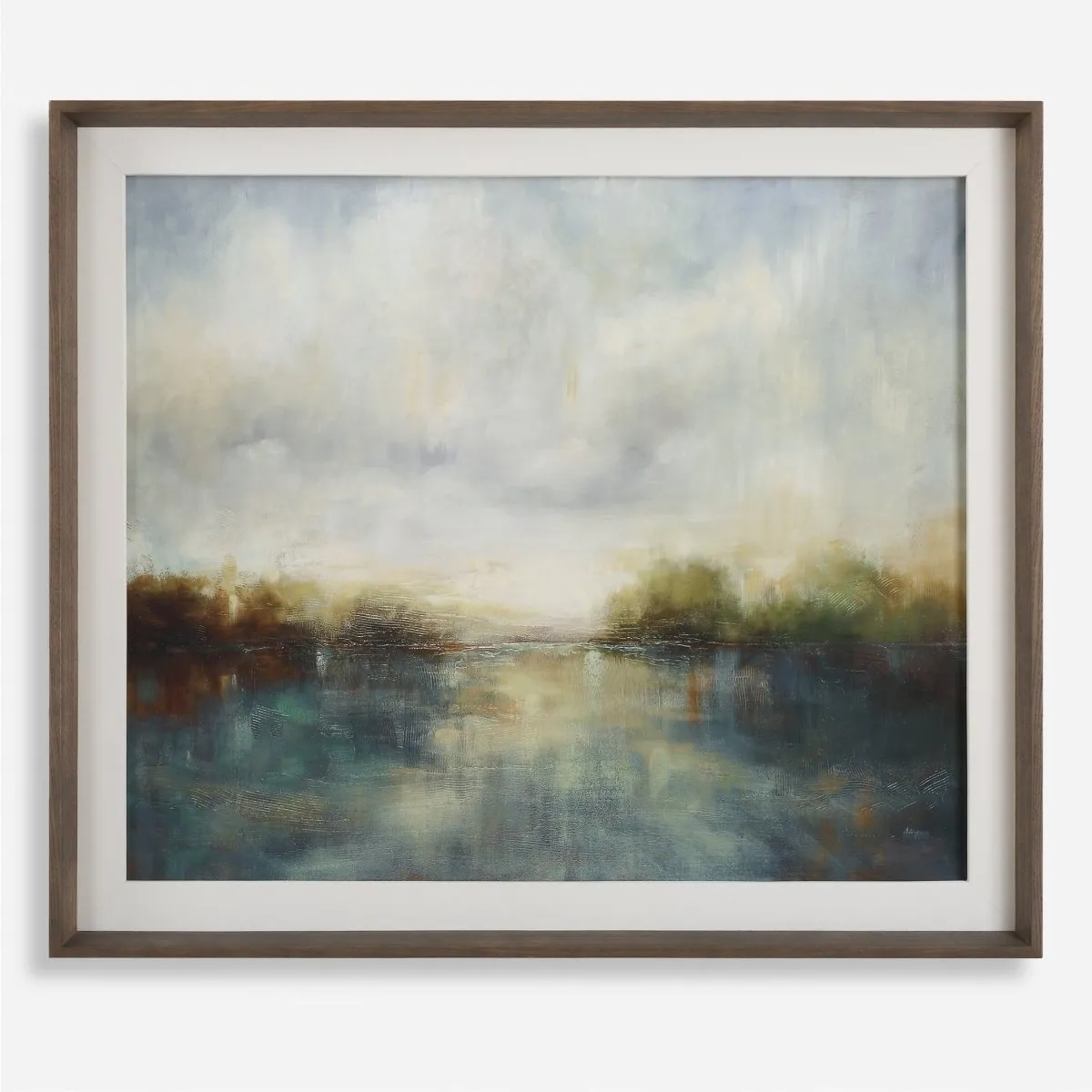 Blue Reverie Framed Abstract Lake Print