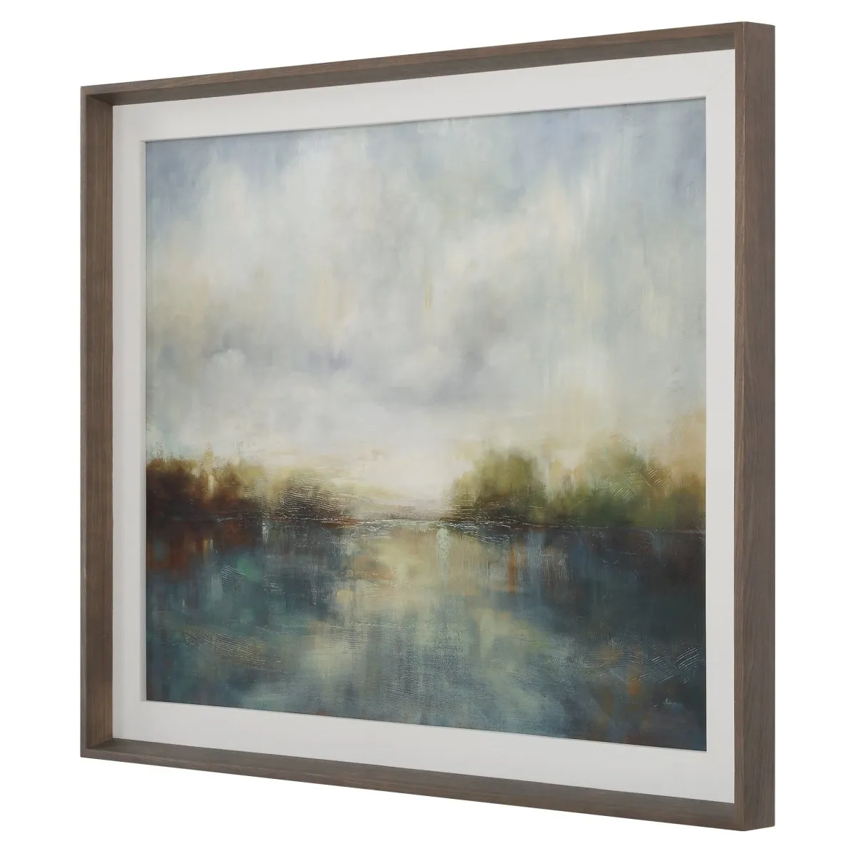 Blue Reverie Framed Abstract Lake Print