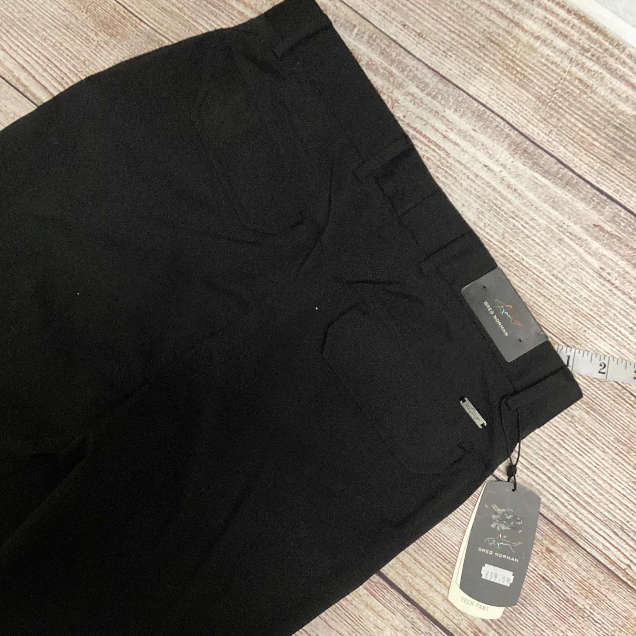 BNWT Greg Norman Black Tech Pant Trousers Size W30 L30