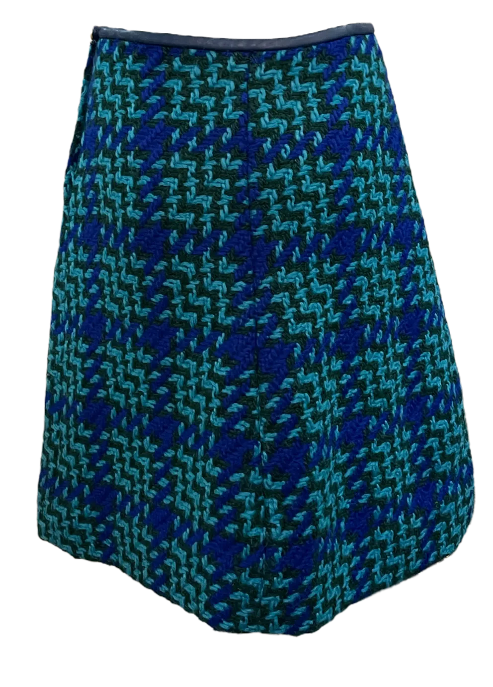 Bonnie Cashin 60s Blue Wool Bold Plaid skirt