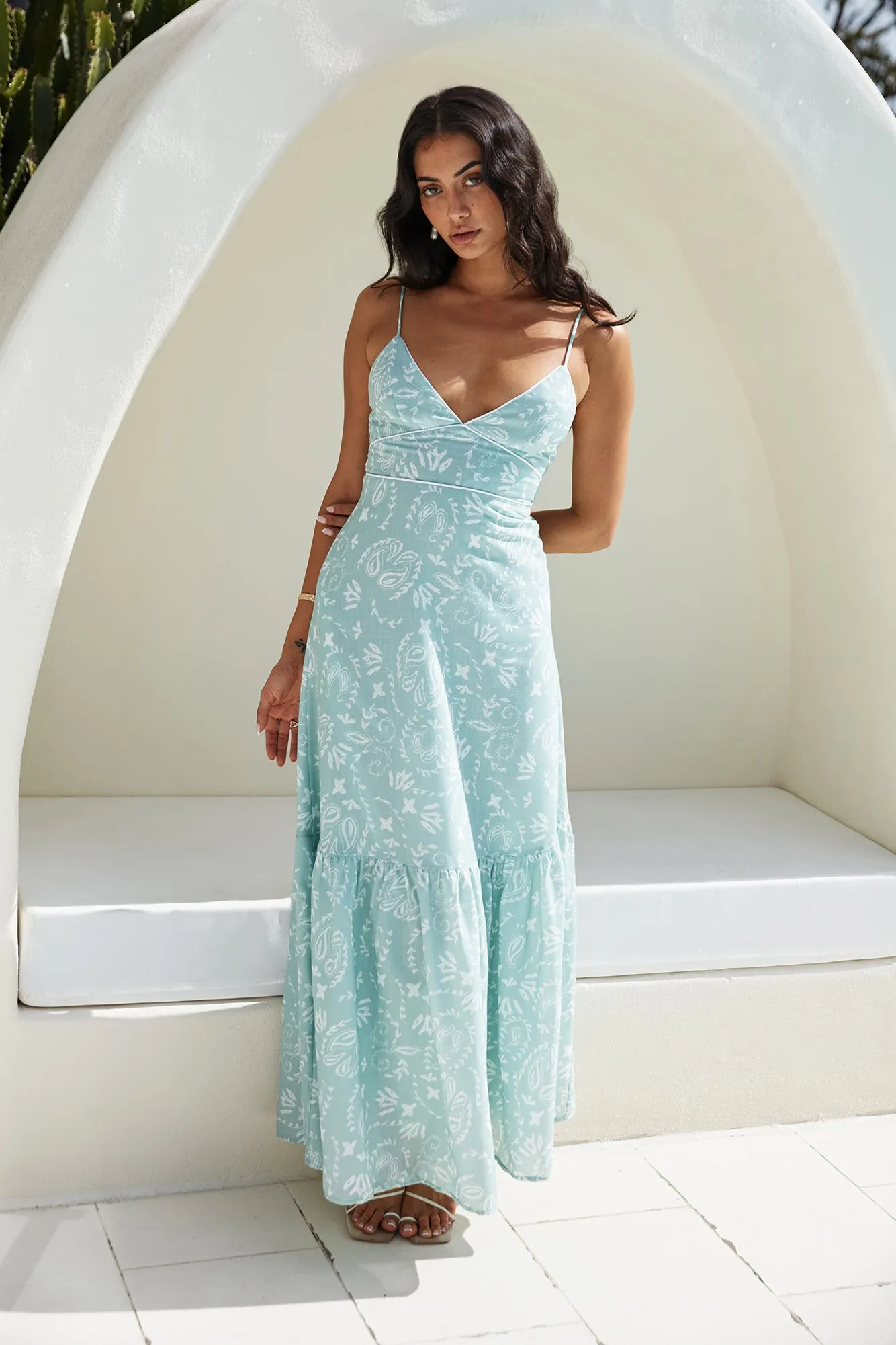 Bright Skies Maxi Dress Green