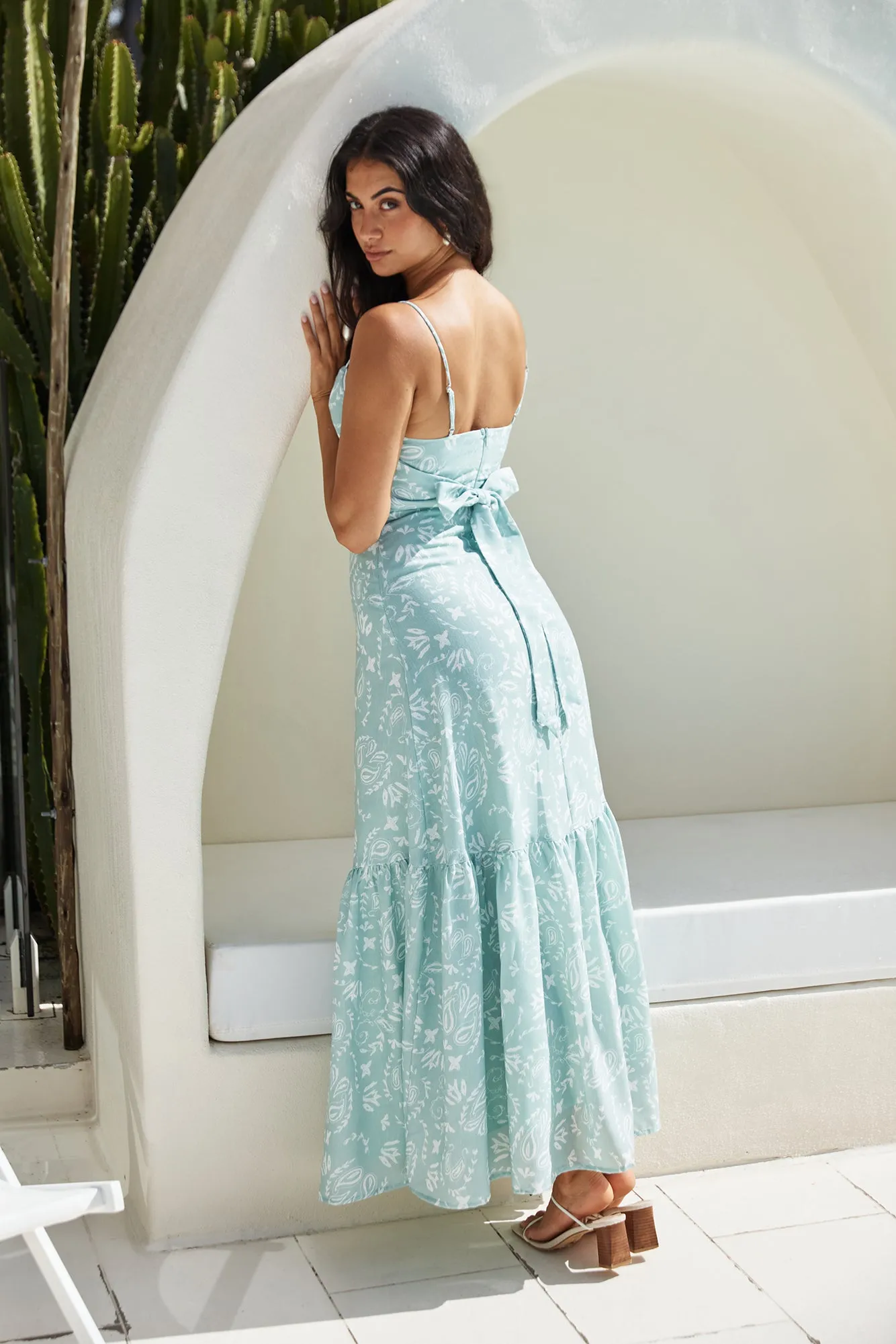 Bright Skies Maxi Dress Green