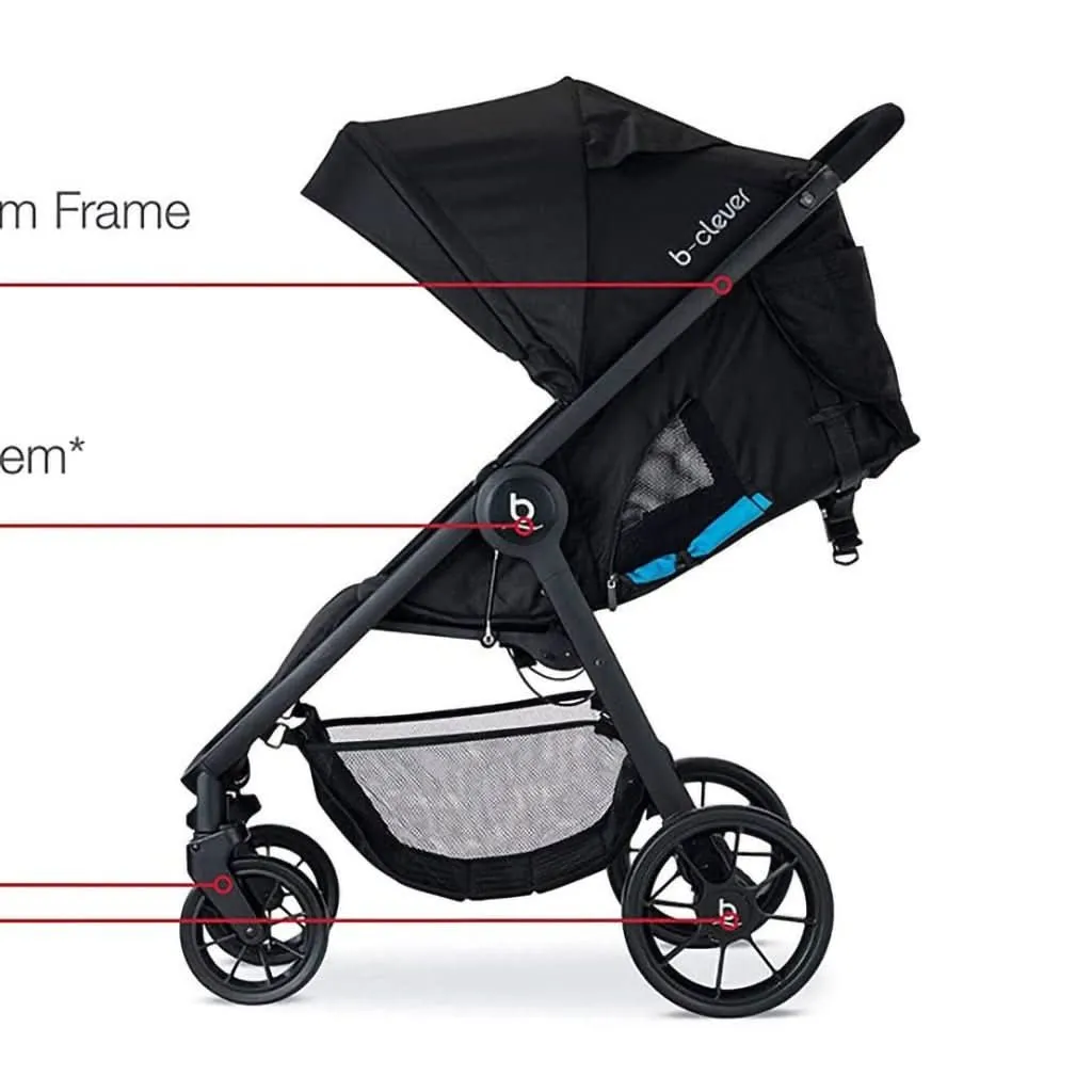 Britax B-Clever Lightweight Stroller, Cool Flow Teal