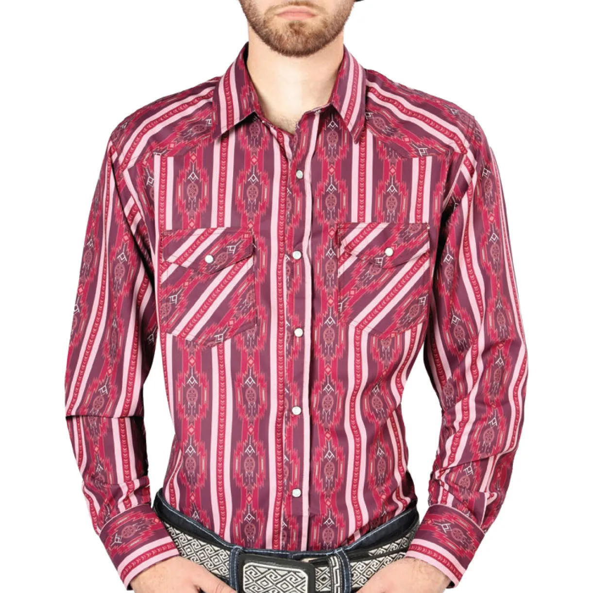 Burgundy Western Snap Shirts