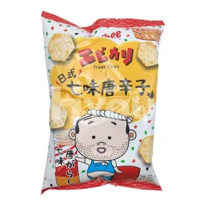 Calbee Prawn Chips Ebikari Shichimi Flavour ~ 卡乐B 虾之脆 日式七味唐辛子味虾片