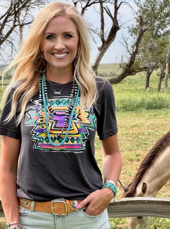 Callie's Neon Aztec Tee by Texas True Threads