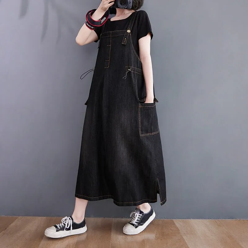 Daniella Oversized Denim Overall Dress