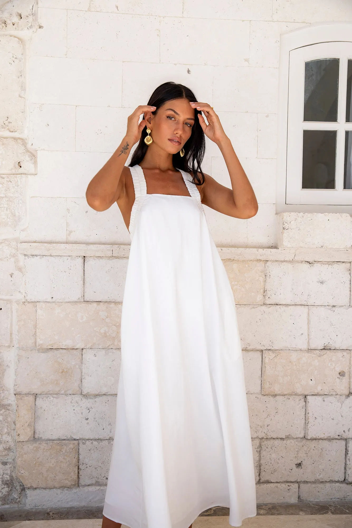 Dear Eclipse Maxi Dress White