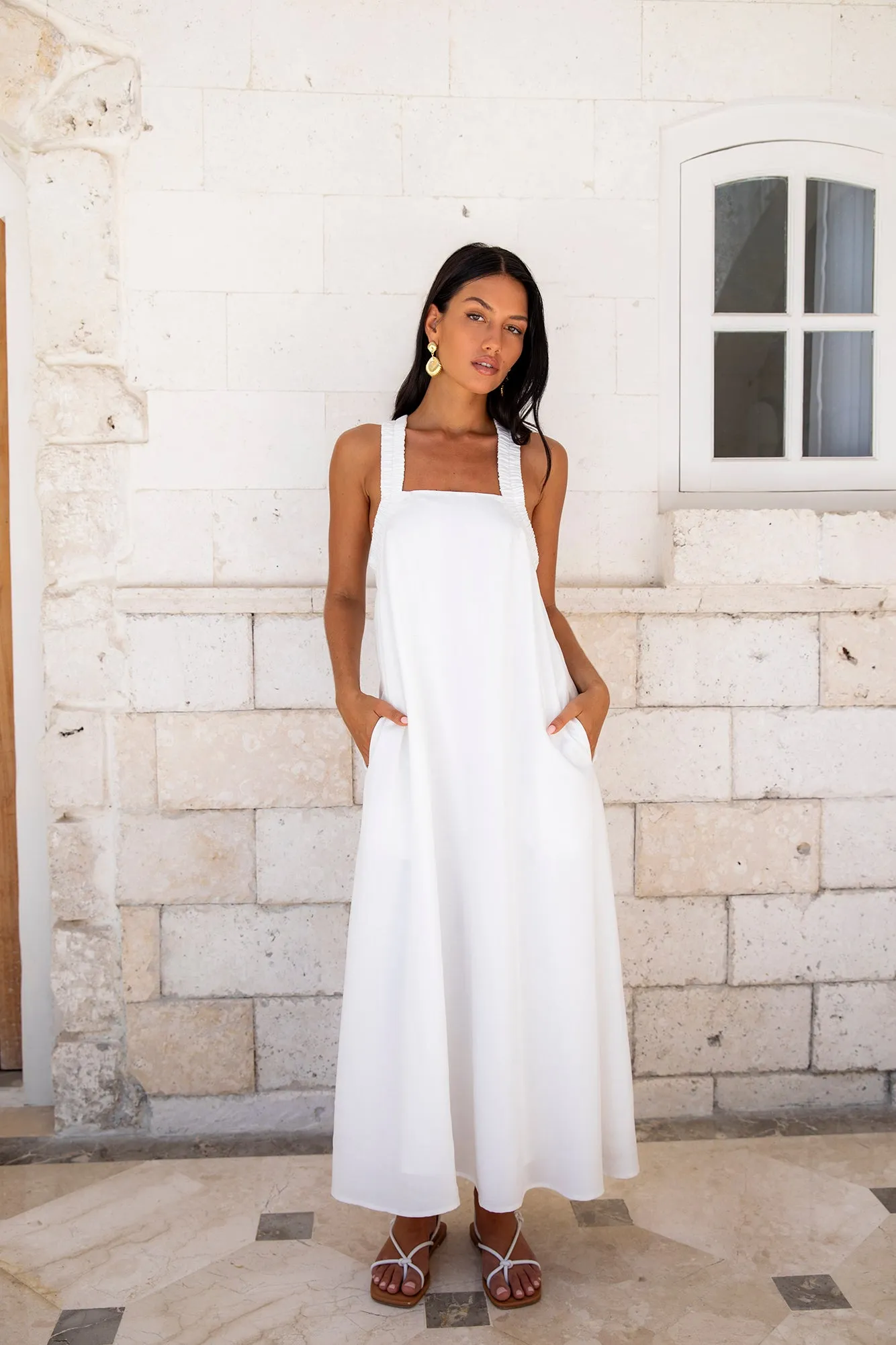 Dear Eclipse Maxi Dress White