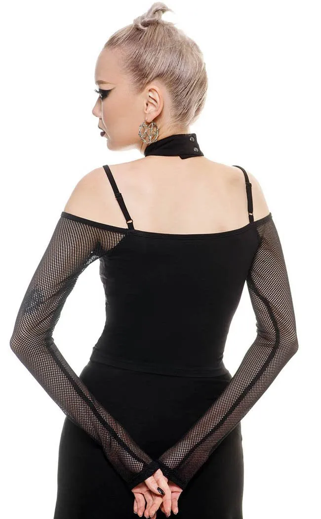 Death Card Fishnet Top