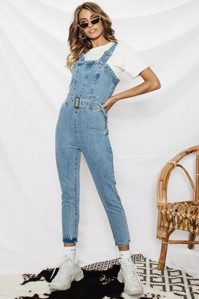 Don’t Be A Stranger Overalls Denim Blue