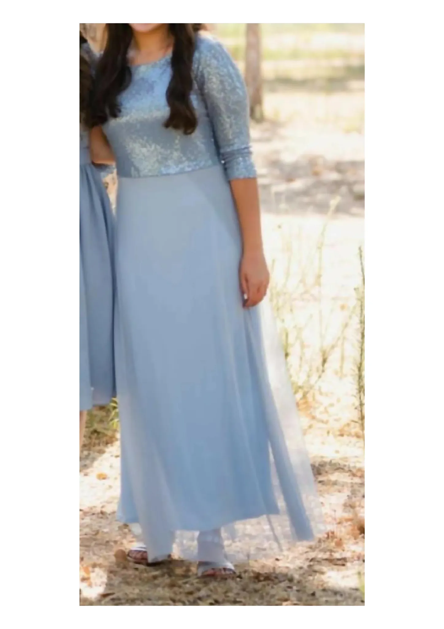 Dusty Blue Maxi Dress