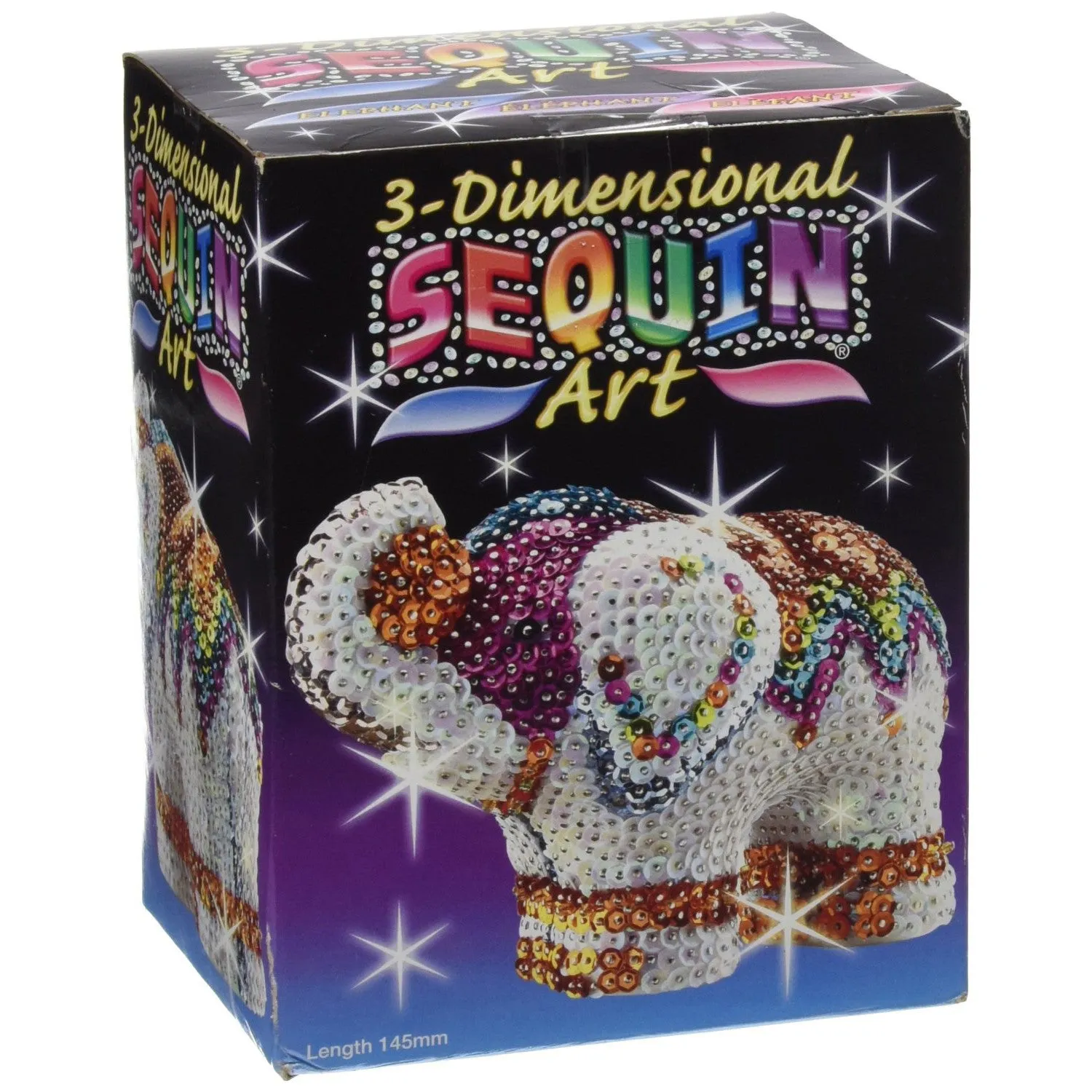 ELEPHANT Sequin Art 3D Sculpture - Sparkling Arts & Crafts Decorative DIY Kit