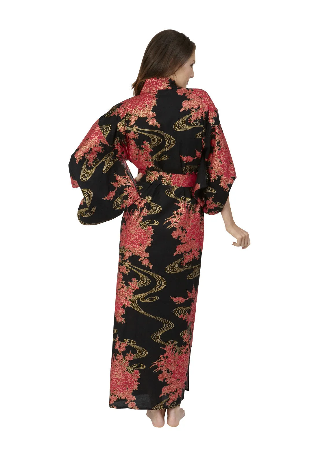 Flowing Womens Plus Size Cotton Kimono Robe