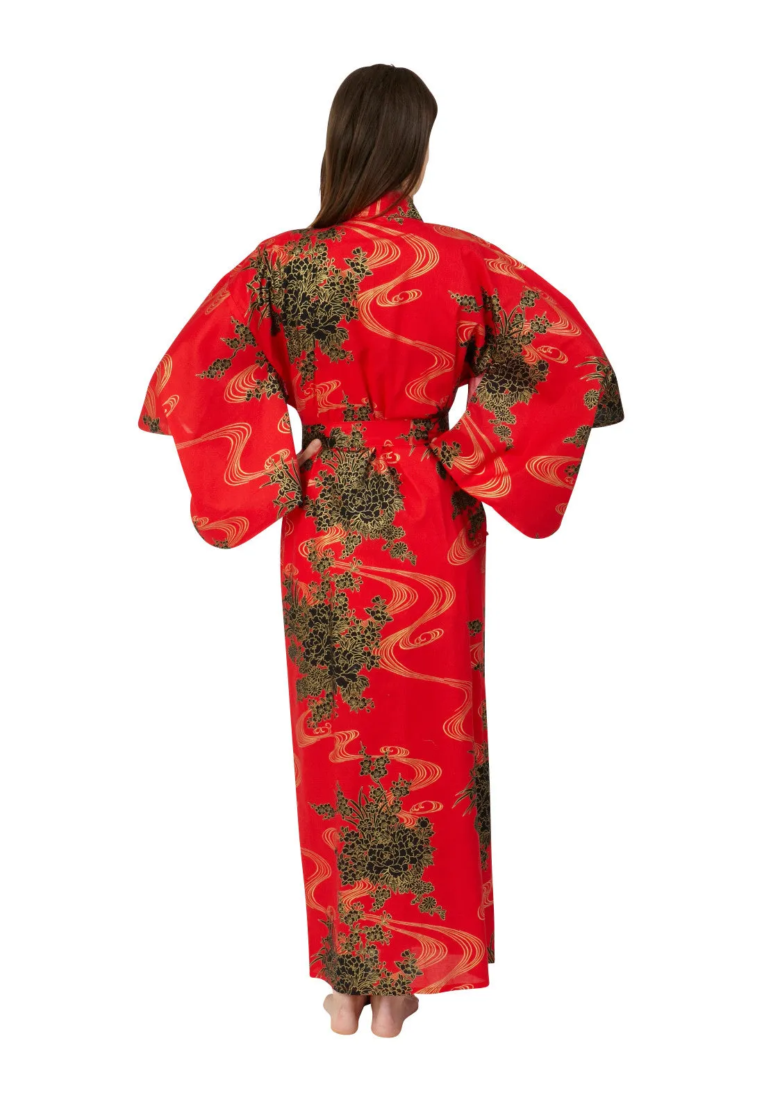 Flowing Womens Plus Size Cotton Kimono Robe