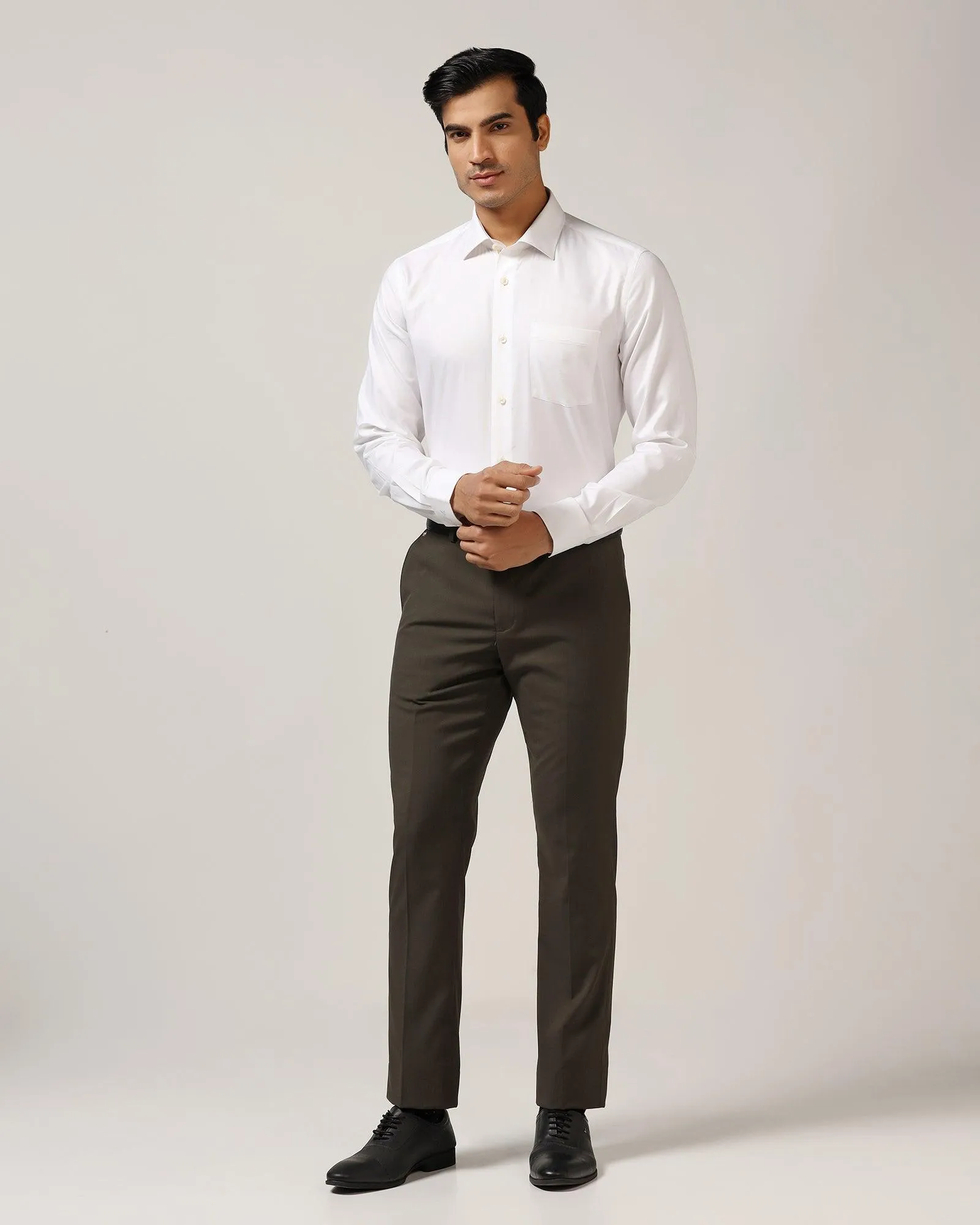 Formal White Textured Shirt - Coy