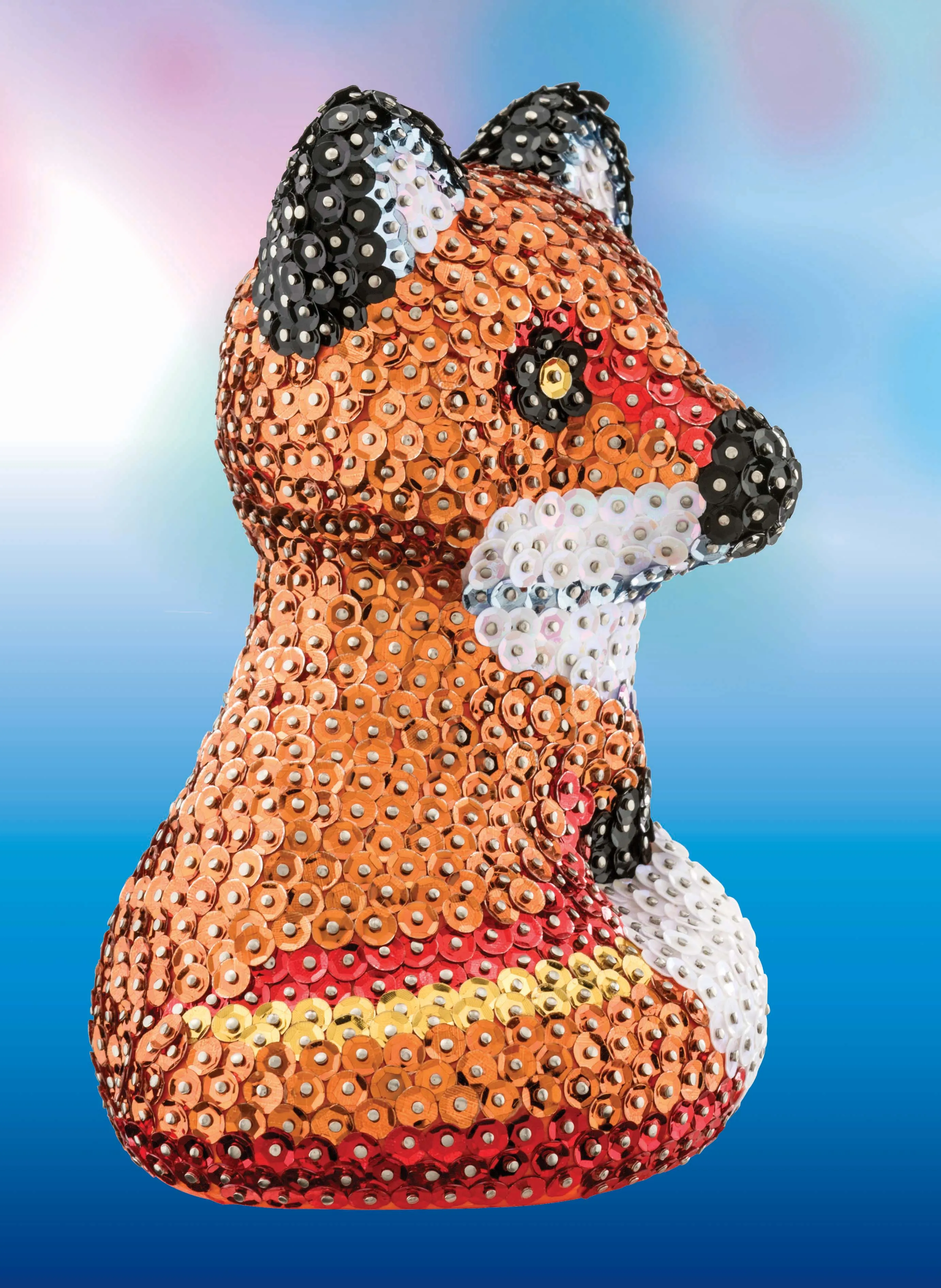 FOX Sequin Art 3D Sculpture - Sparkling Arts & Crafts Decorative DIY Kit