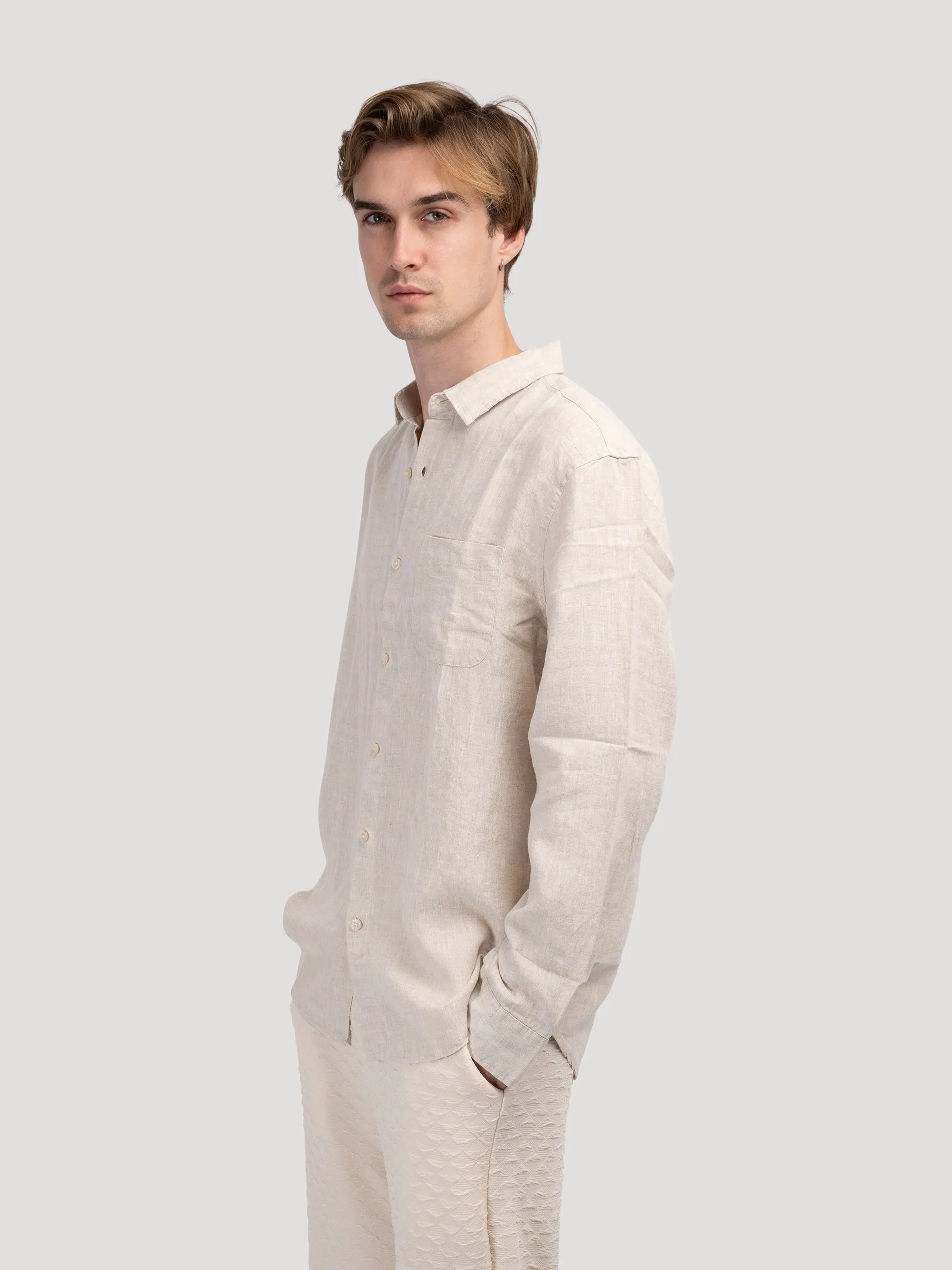 GEOJE Old Money Linen Shirt