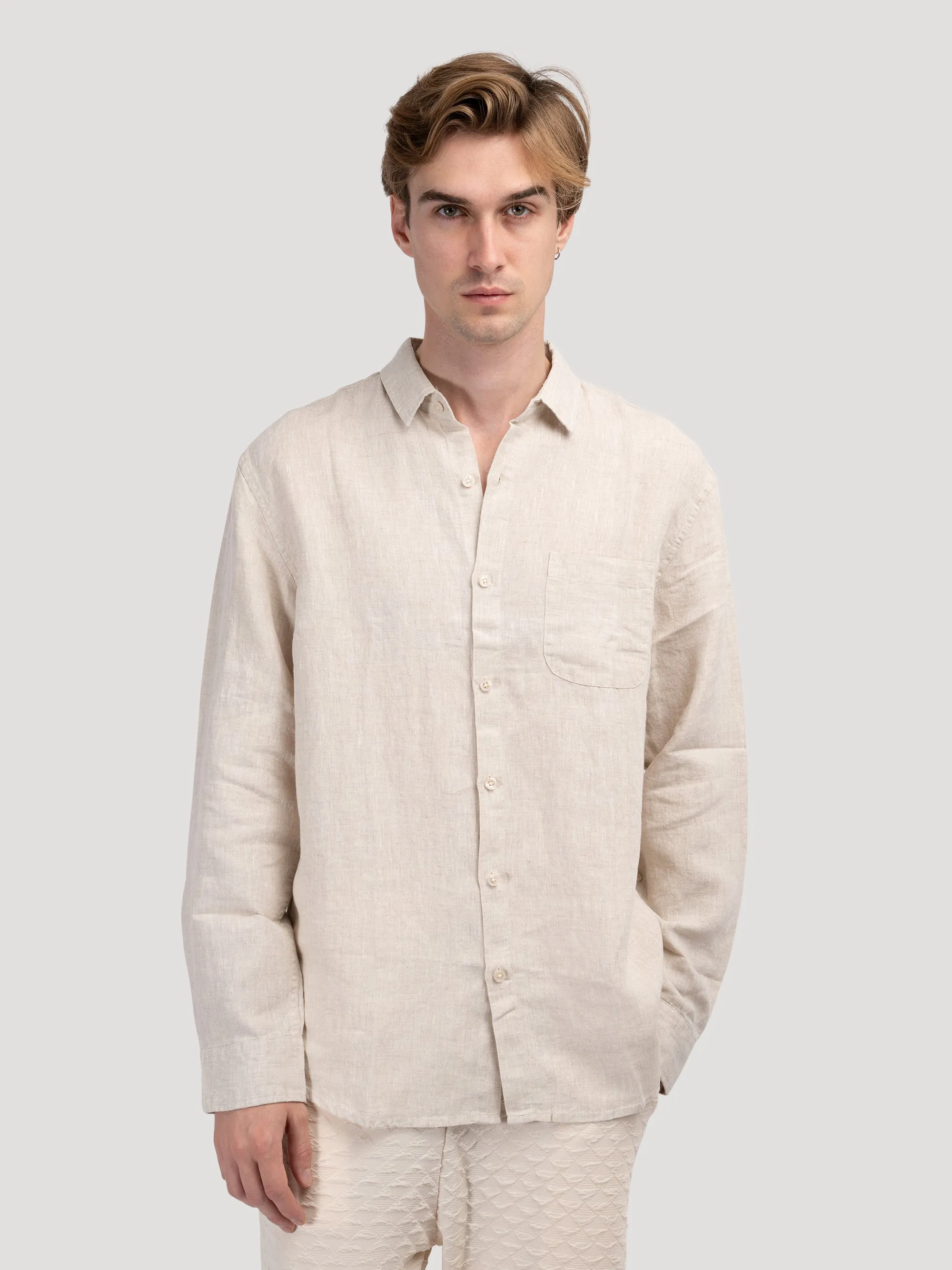 GEOJE Old Money Linen Shirt