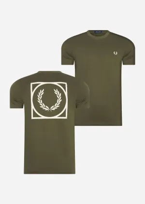 Graphic print t-shirt - military green