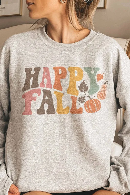 HAPPY FALL GRAPHIC SWEATSHIRT