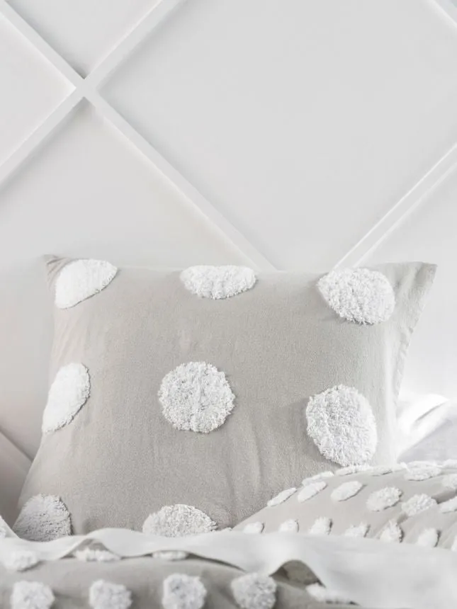 Haze Grey European Pillowcase by Linen House