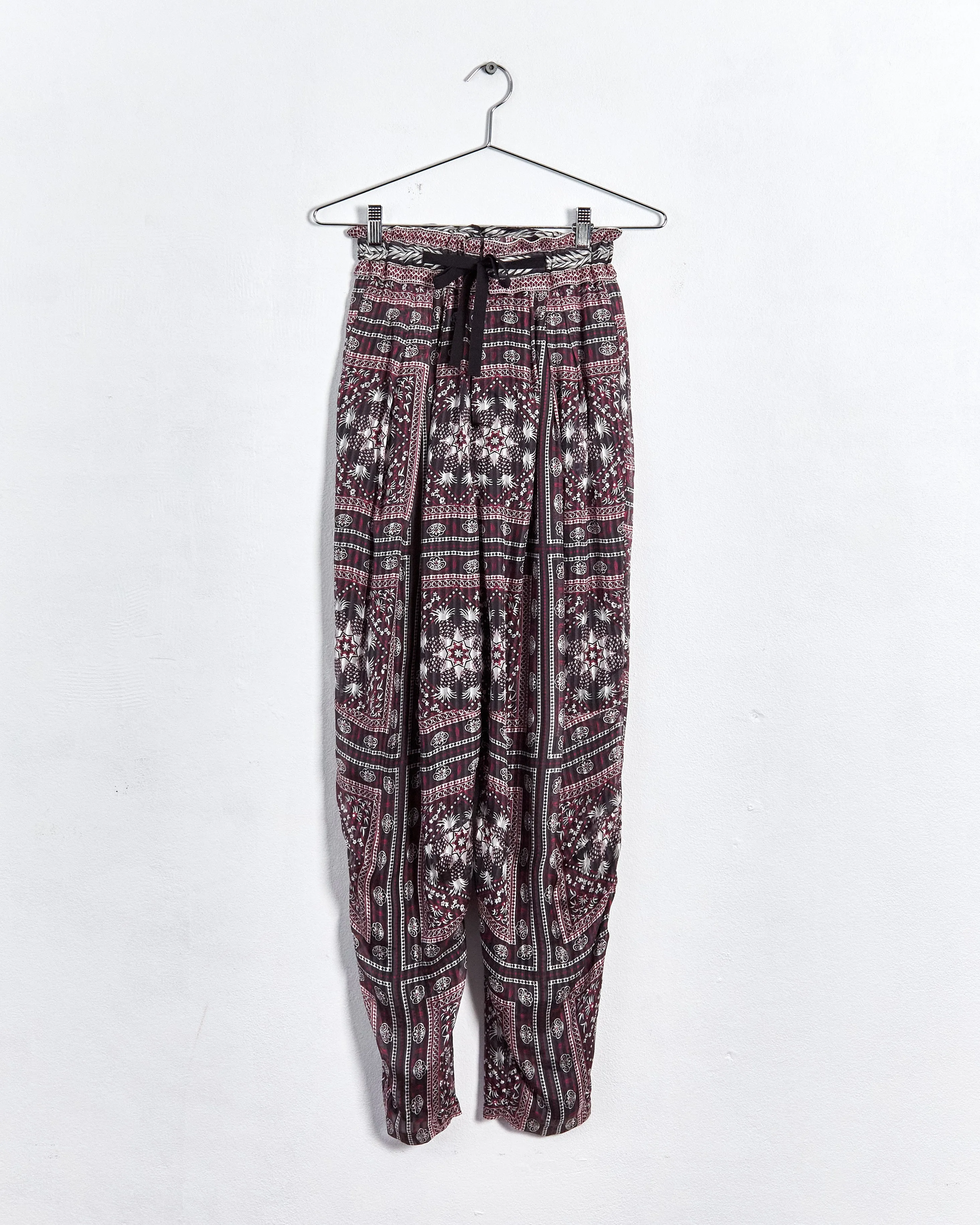 Isabel Marant 'everson' drawstring pants, pink & purple, 6