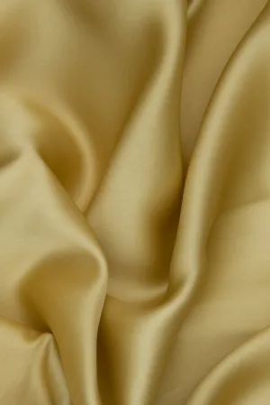 Latte Silk Satin Face Organza Fabric