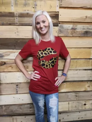 Leopard Lips Graphic Tee 5071IJ-Clone