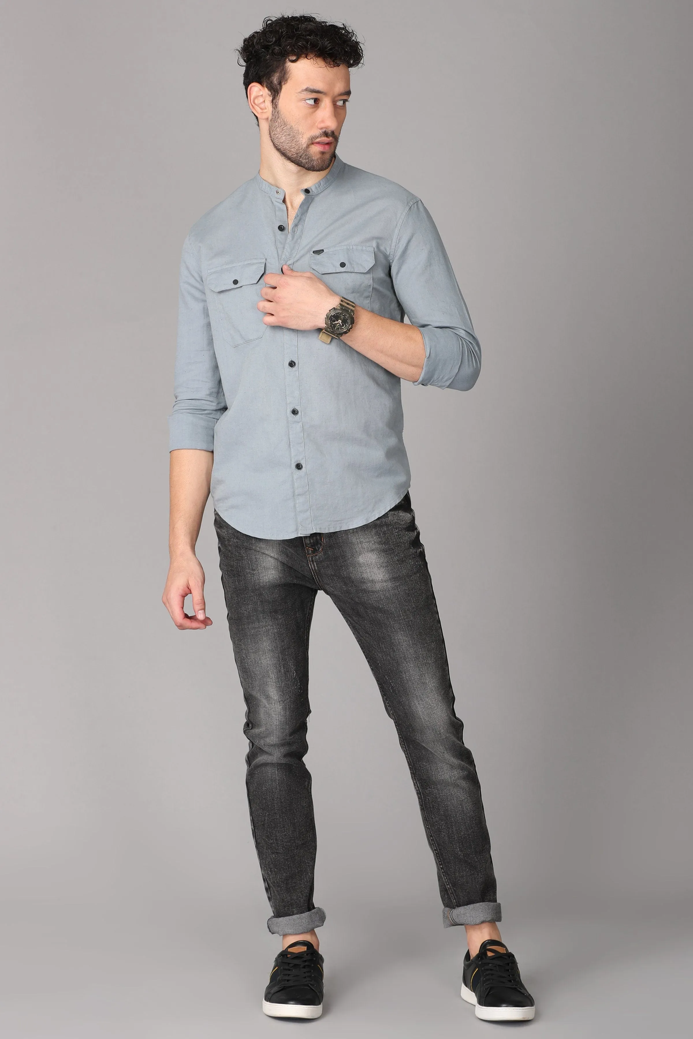 Light Grey Linen Shirt