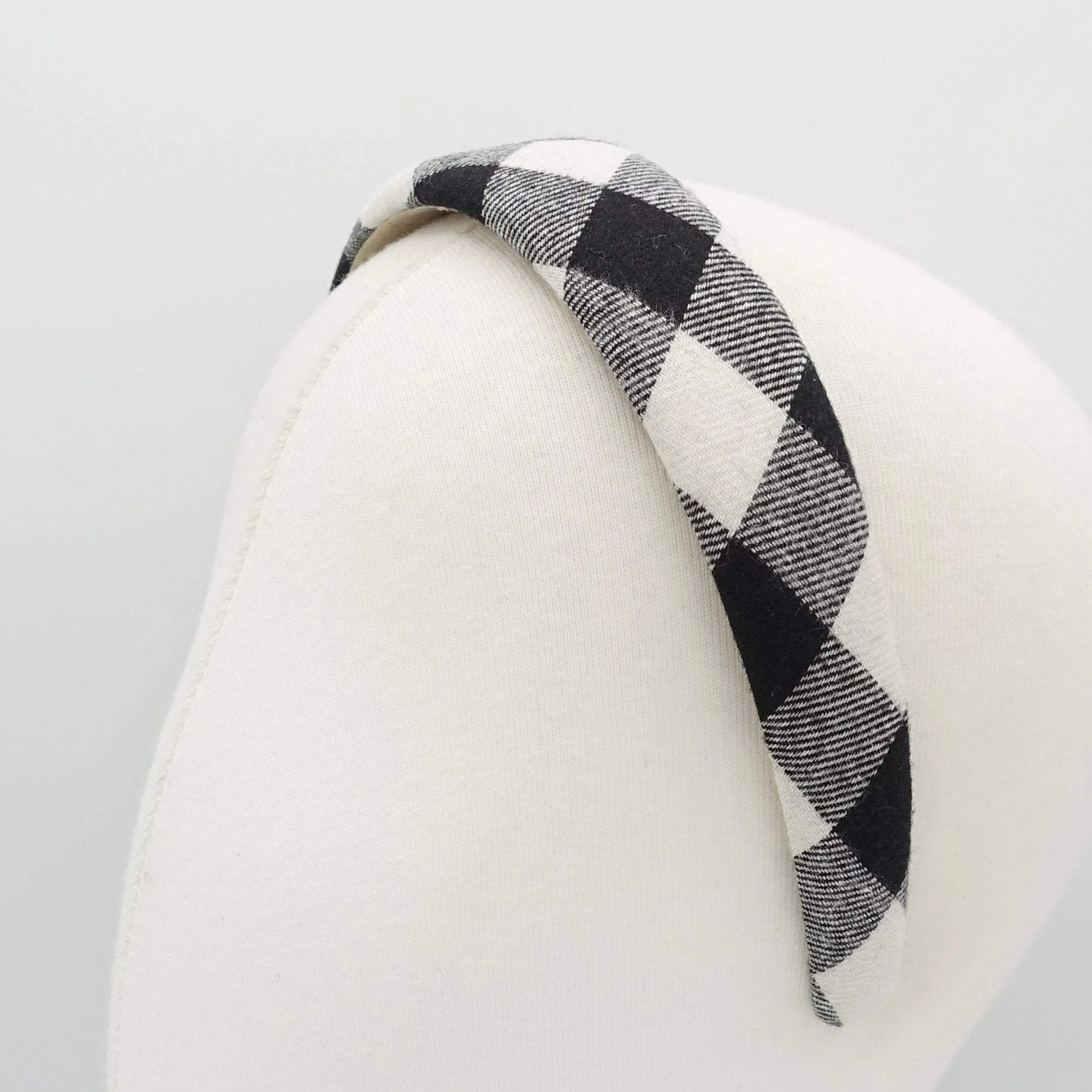 lightly padded woolen argyle check headband headband women hairband Fall Winter hair accessory