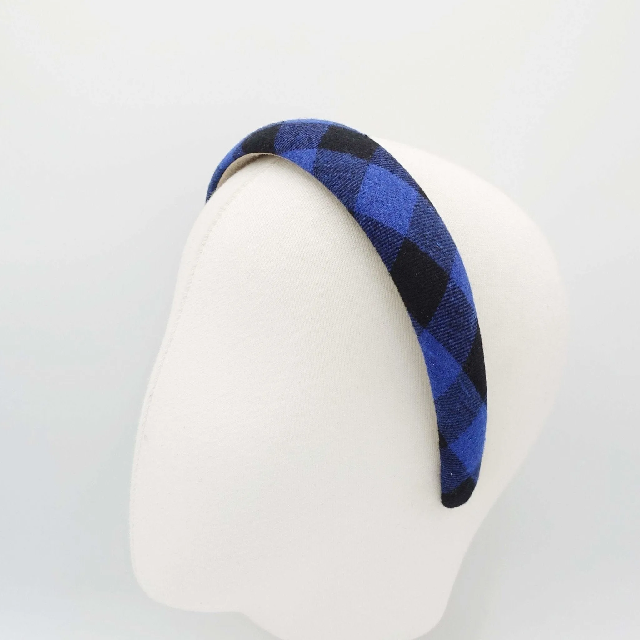 lightly padded woolen argyle check headband headband women hairband Fall Winter hair accessory