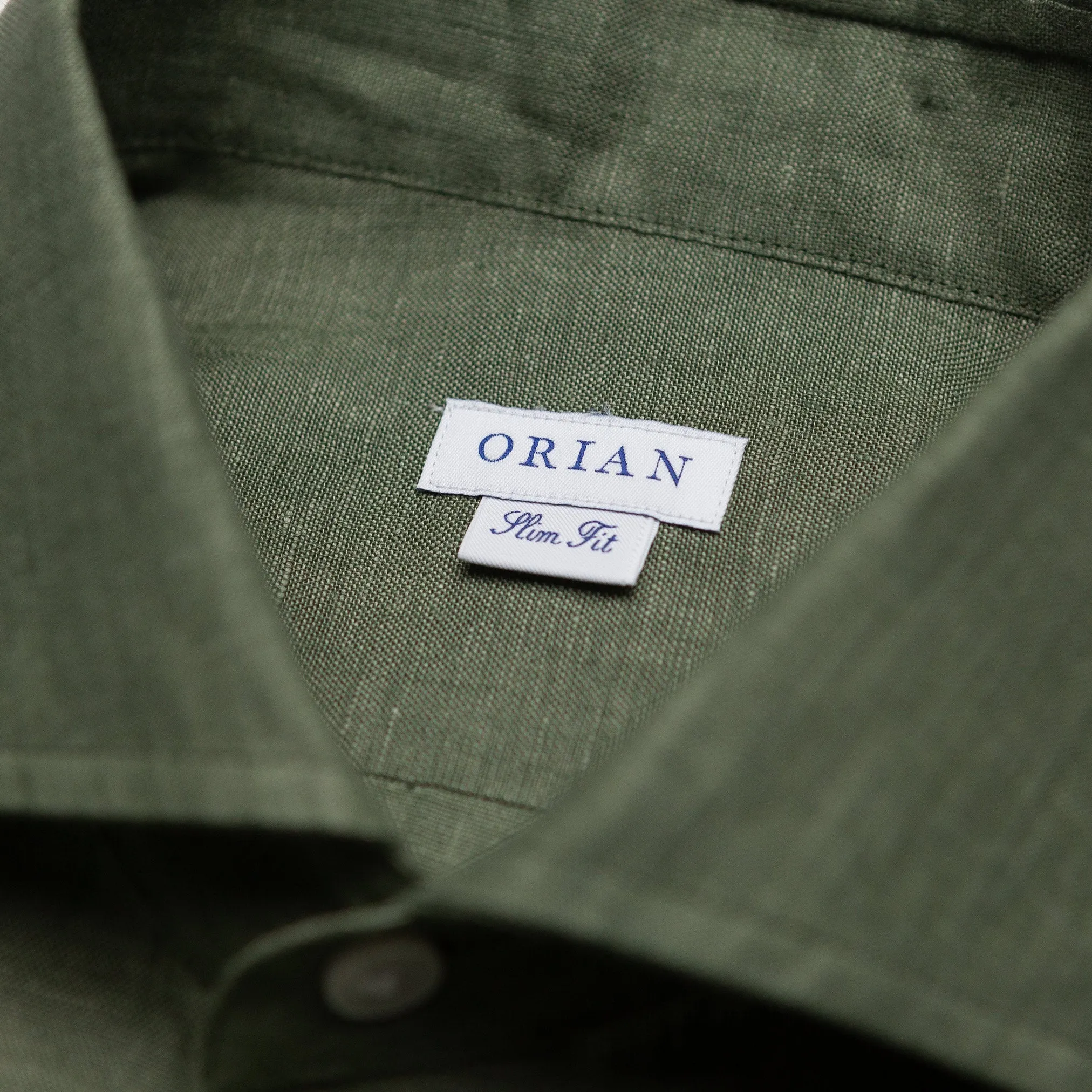 Linen Shirt in Military Green