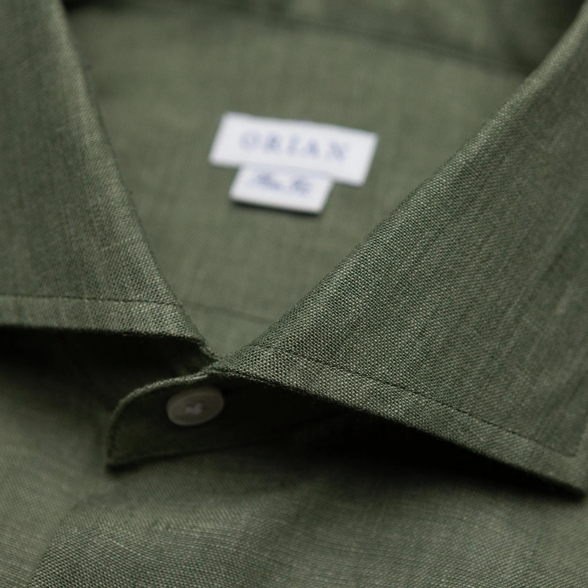 Linen Shirt in Military Green