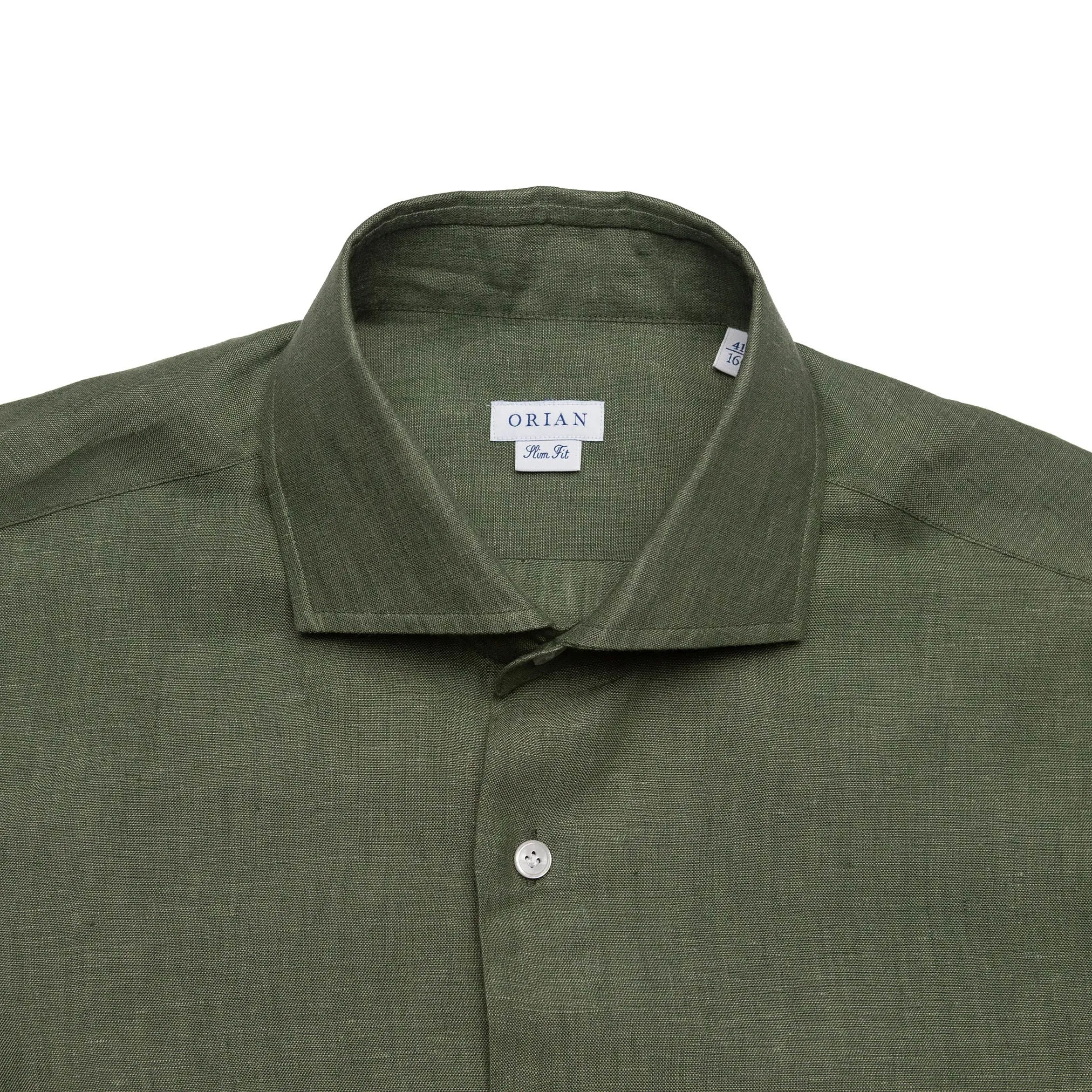 Linen Shirt in Military Green