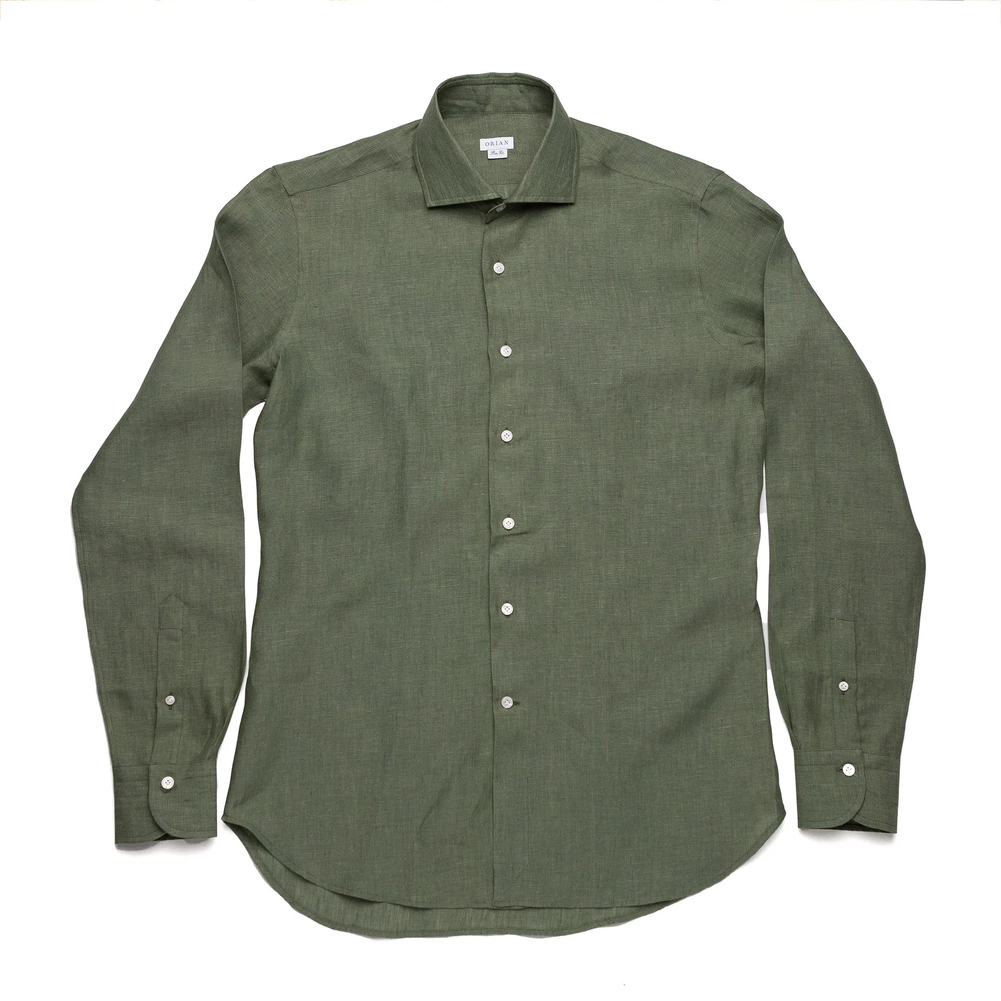 Linen Shirt in Military Green