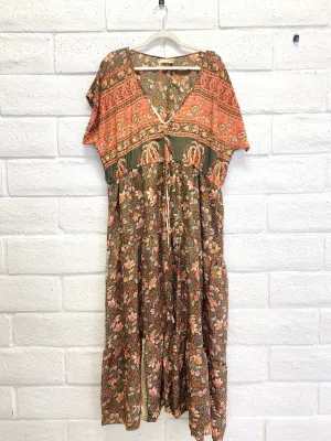 Meadow Dress - L - Orange Sweet Cream