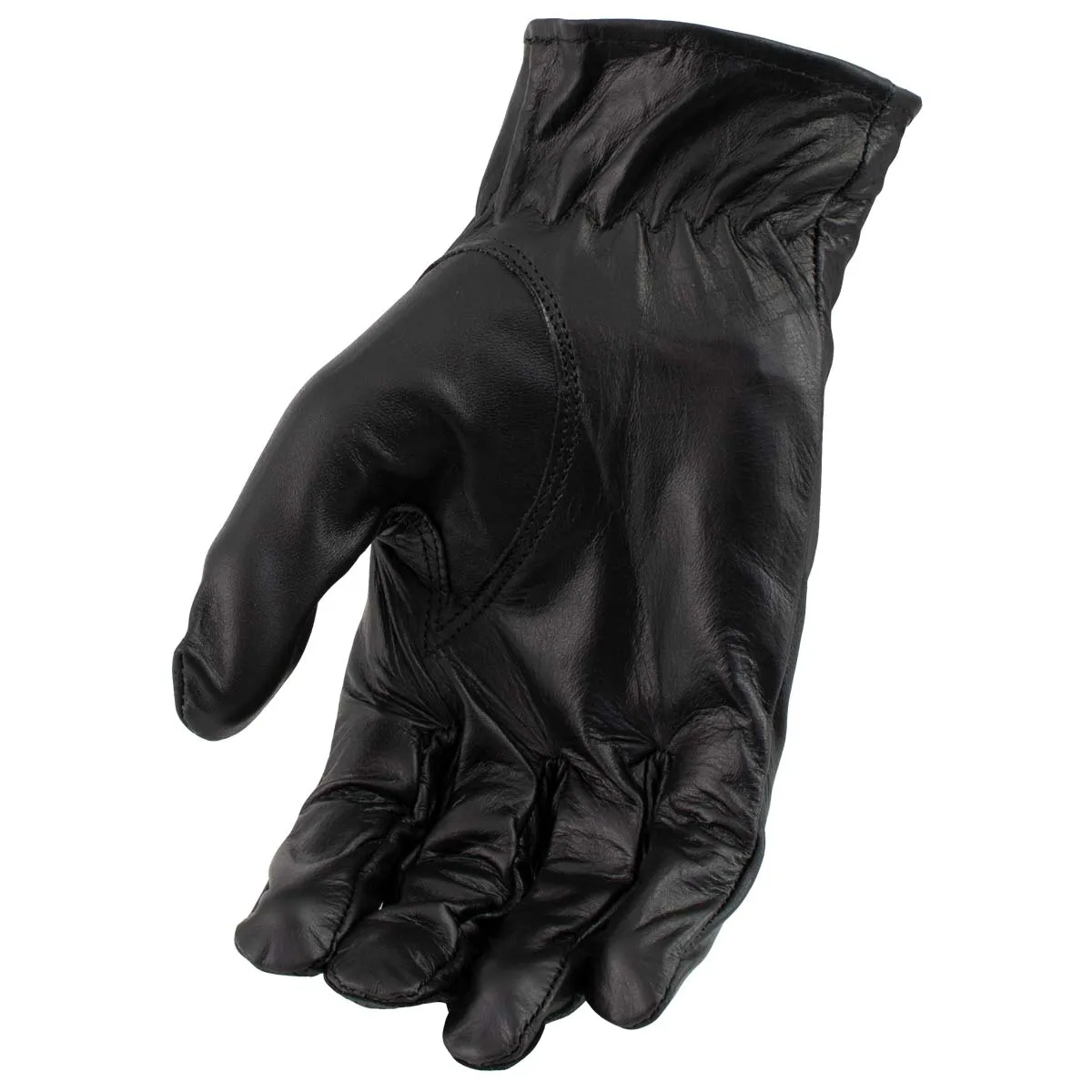 Men’s XG2054 Black Biker Leather Motorcycle Riding Gloves