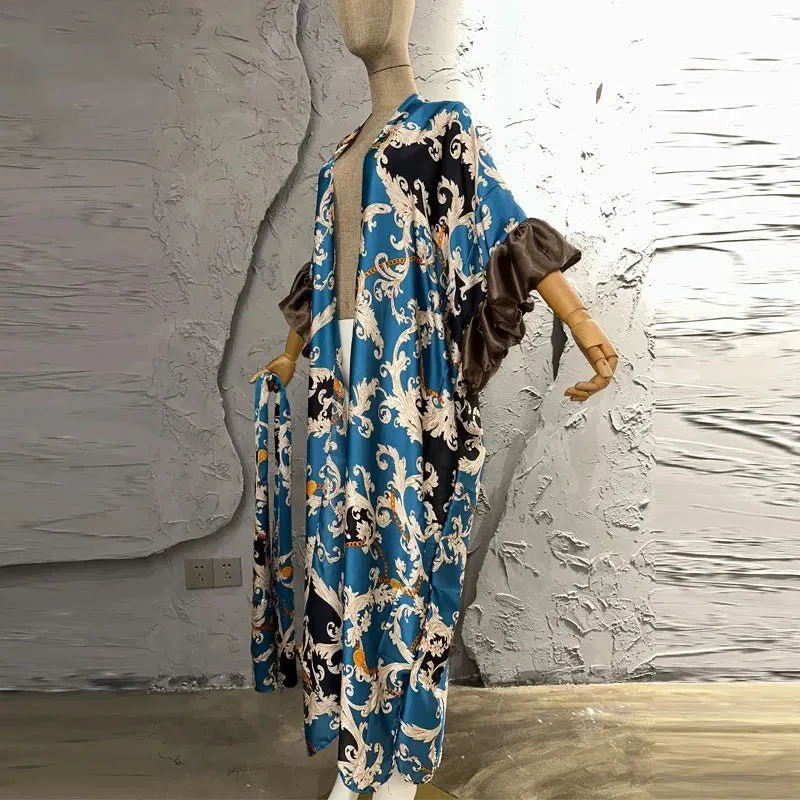 Moroccan Mosaic Belted kimono