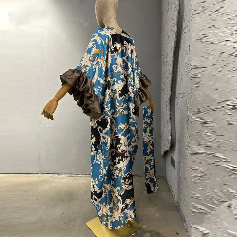 Moroccan Mosaic Belted kimono