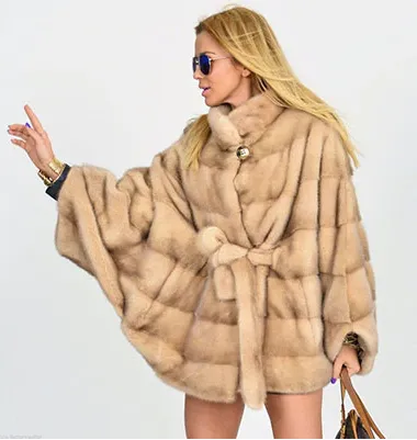 New Women Brand Winter Luxurious Real Whole Skin Mink Fur Coat Thick Warm Of Sable Long Jacket