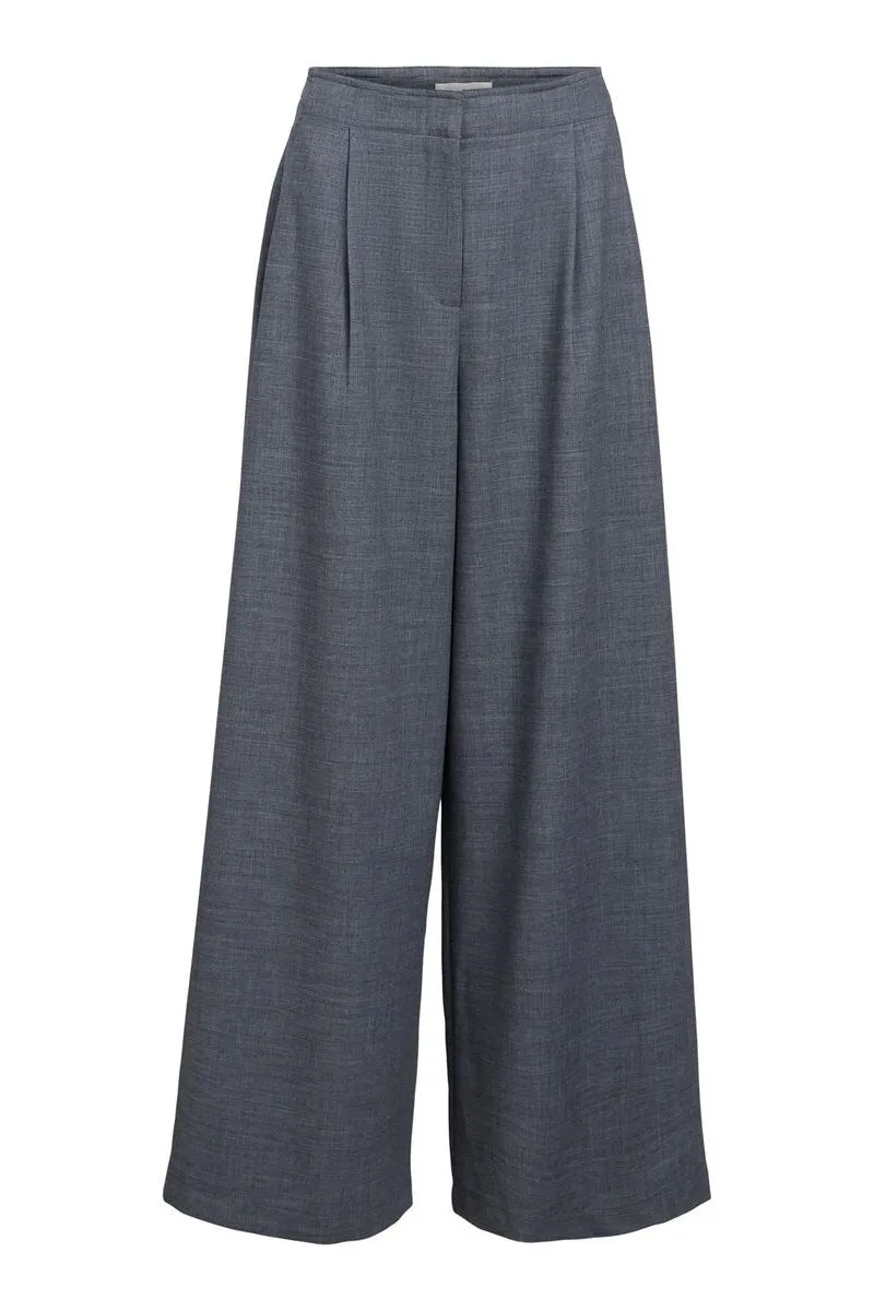 OBJLESLI HW LO WIDE PANTS |  BERING SEA MELANGE