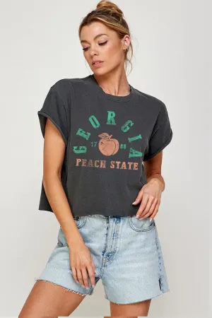 PEACH STATE Graphic Print Women Top